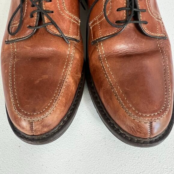 Allen Edmonds Shoes Mens 10 D Wilbert Split Toe Oxfords Brown Leather - Picture 8 of 11